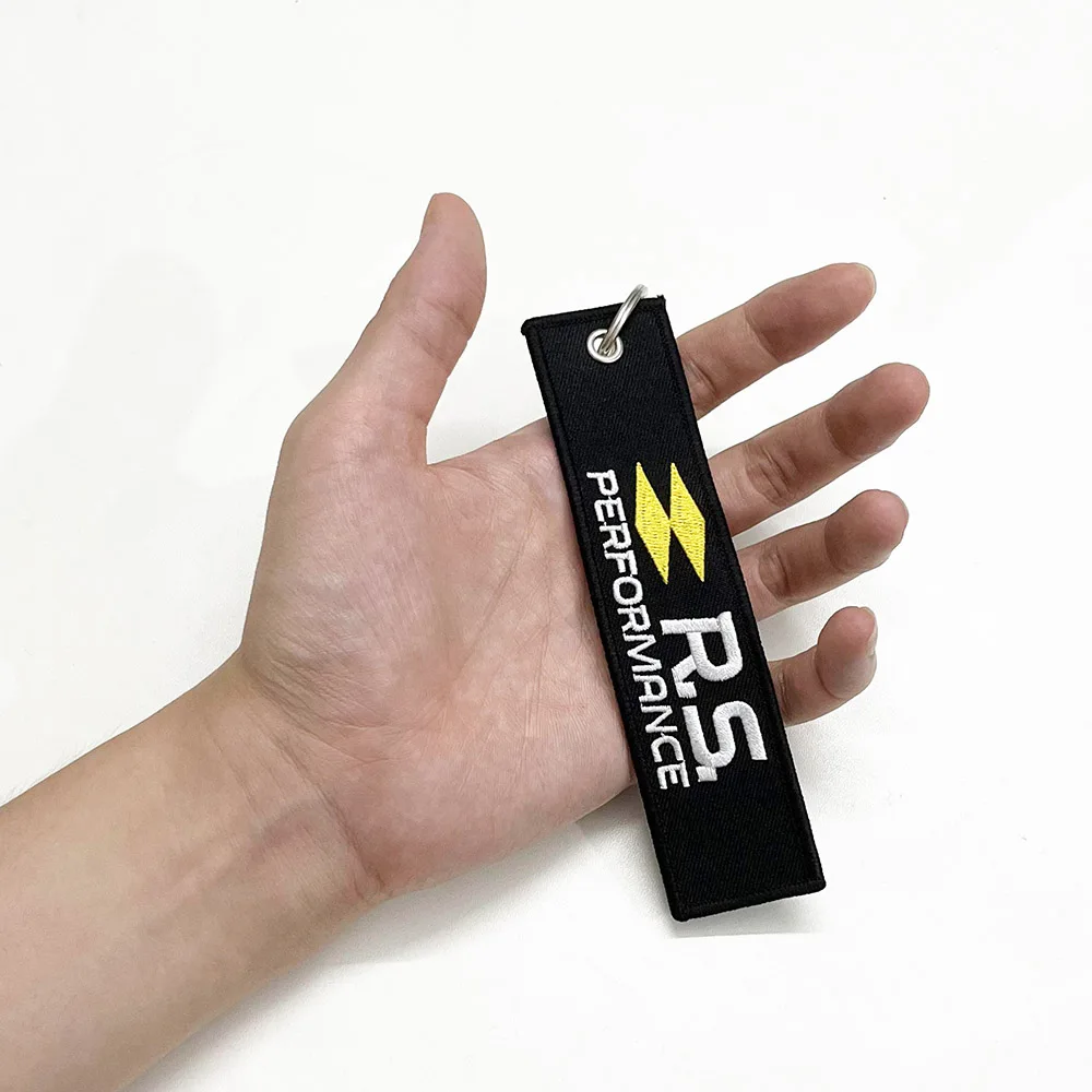 

1 Pcs Car Keychain Bag Charms RS Performance Emblem Logo strap tag ornament Modification JDM Racing Auto Motorcycle Accessories