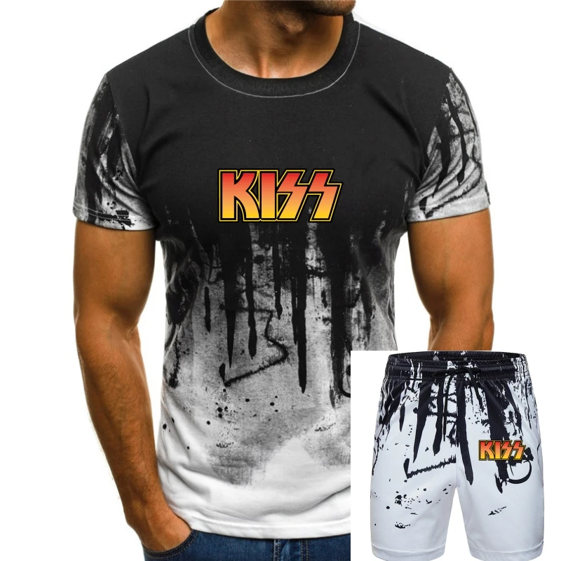

Men Kiss Band Logo 100% Cotton T Shirt Tee Slim Fit Tee Shirt