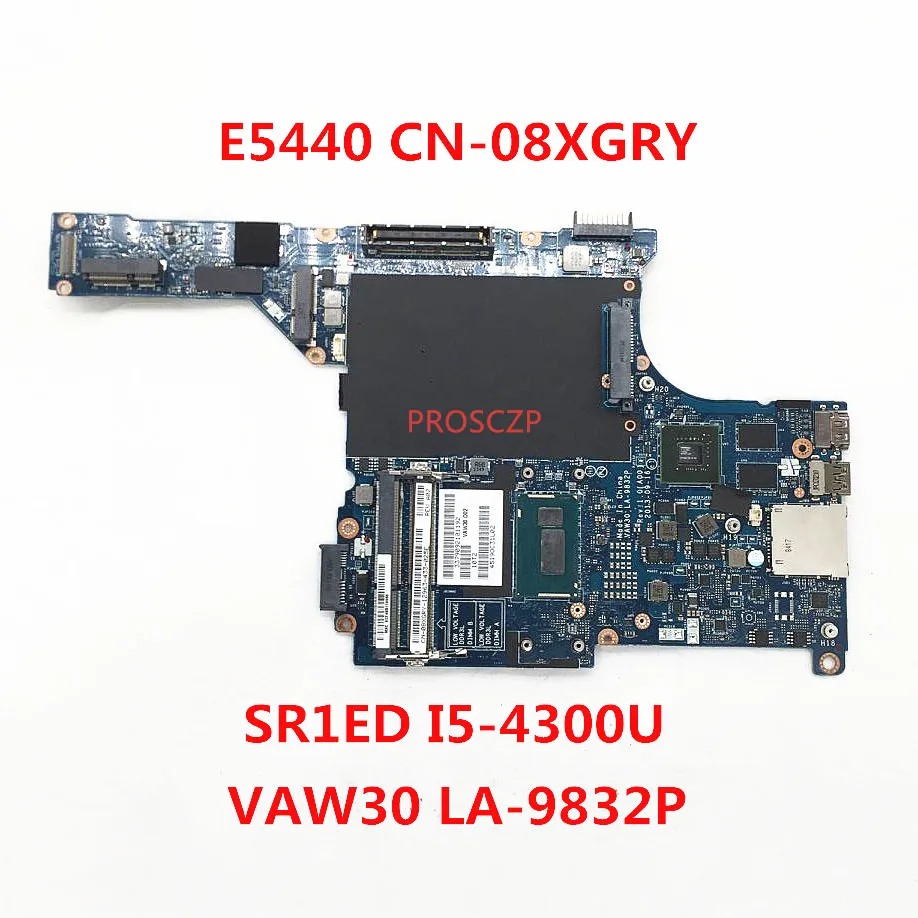 

Mainboard For DELL Latitude E5440 Laptop Motherboard CN-08XGRY 08XGRY 8XGRY VAW30 LA-9832P W/SR1ED I5-4300U CPU 100% Full Tested