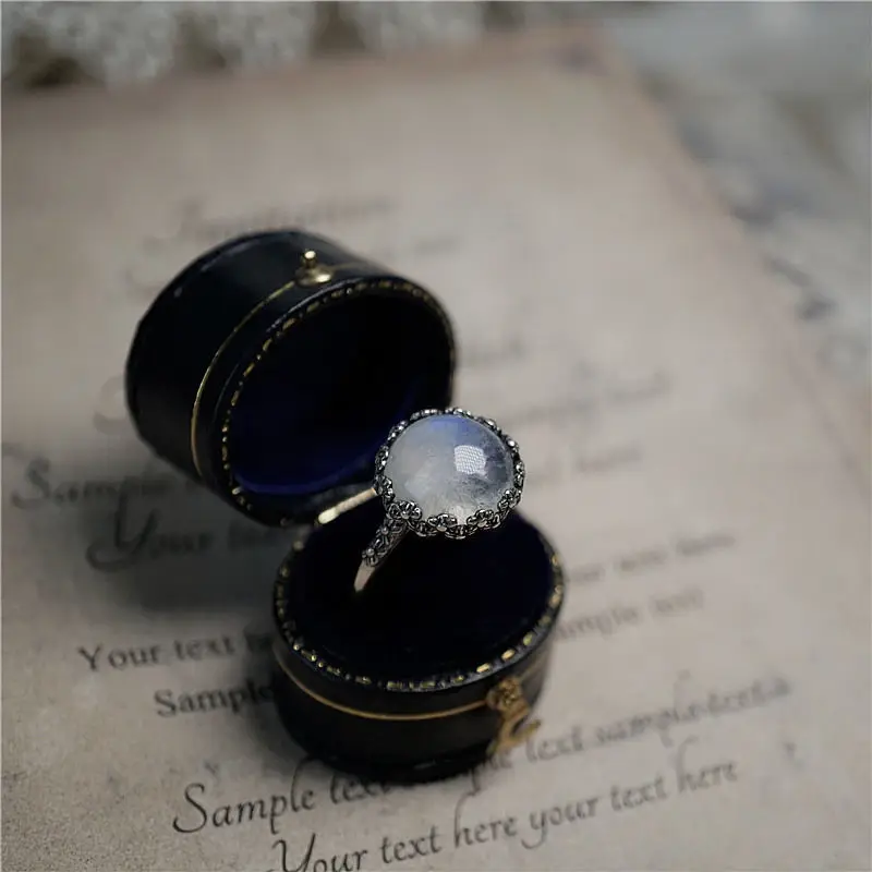 

Винтажное кольцо из натурального лунного камня, драгоценный камень, Кристалл высокого класса, атмосфера, элегантное, любому нравится