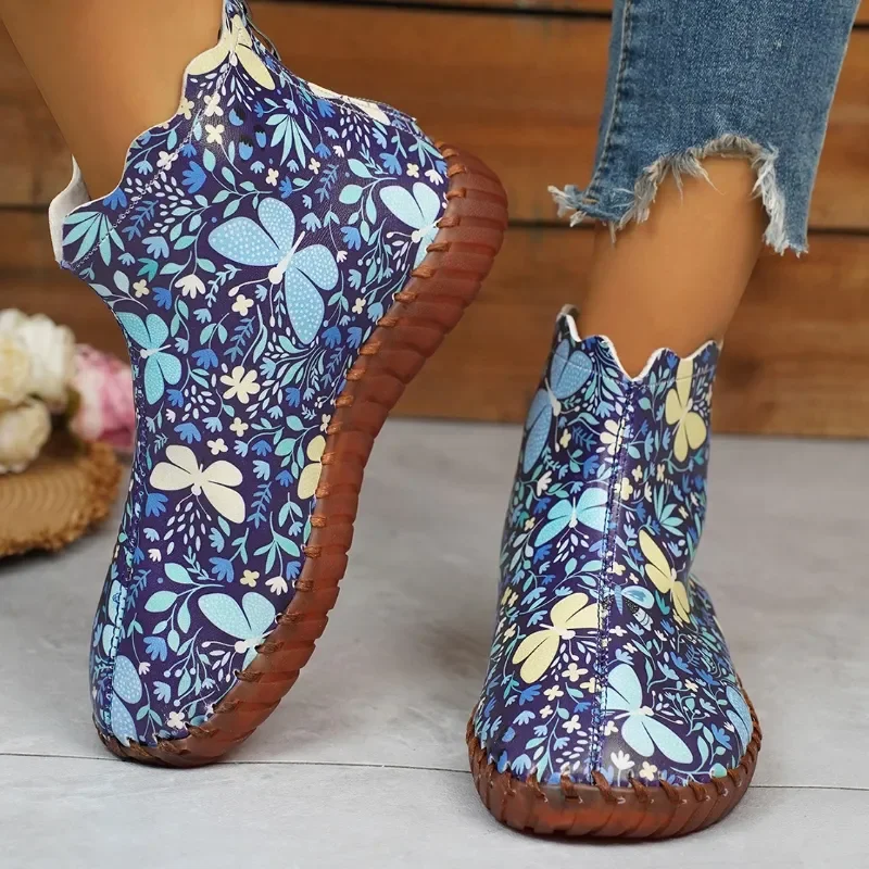 

Women's Designer Round Toed Back Zipper Rain Boots 2023 Winter Fashion Mixed Colors Waterproof Platform Shoes Zapatos De Mujer