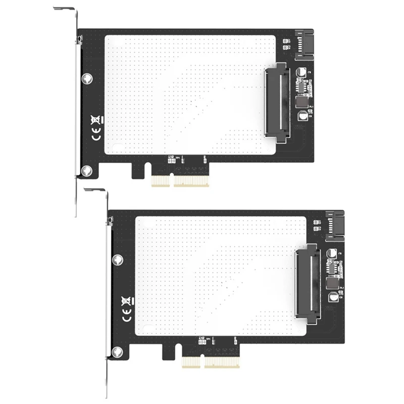 

2X PCIE 3.0 X4 To U.2 SFF-8639 Adapter Card U2 SSD GEN3 Card PCI-E Expansion Card X4 To 2.5Inch SATA Riser Card