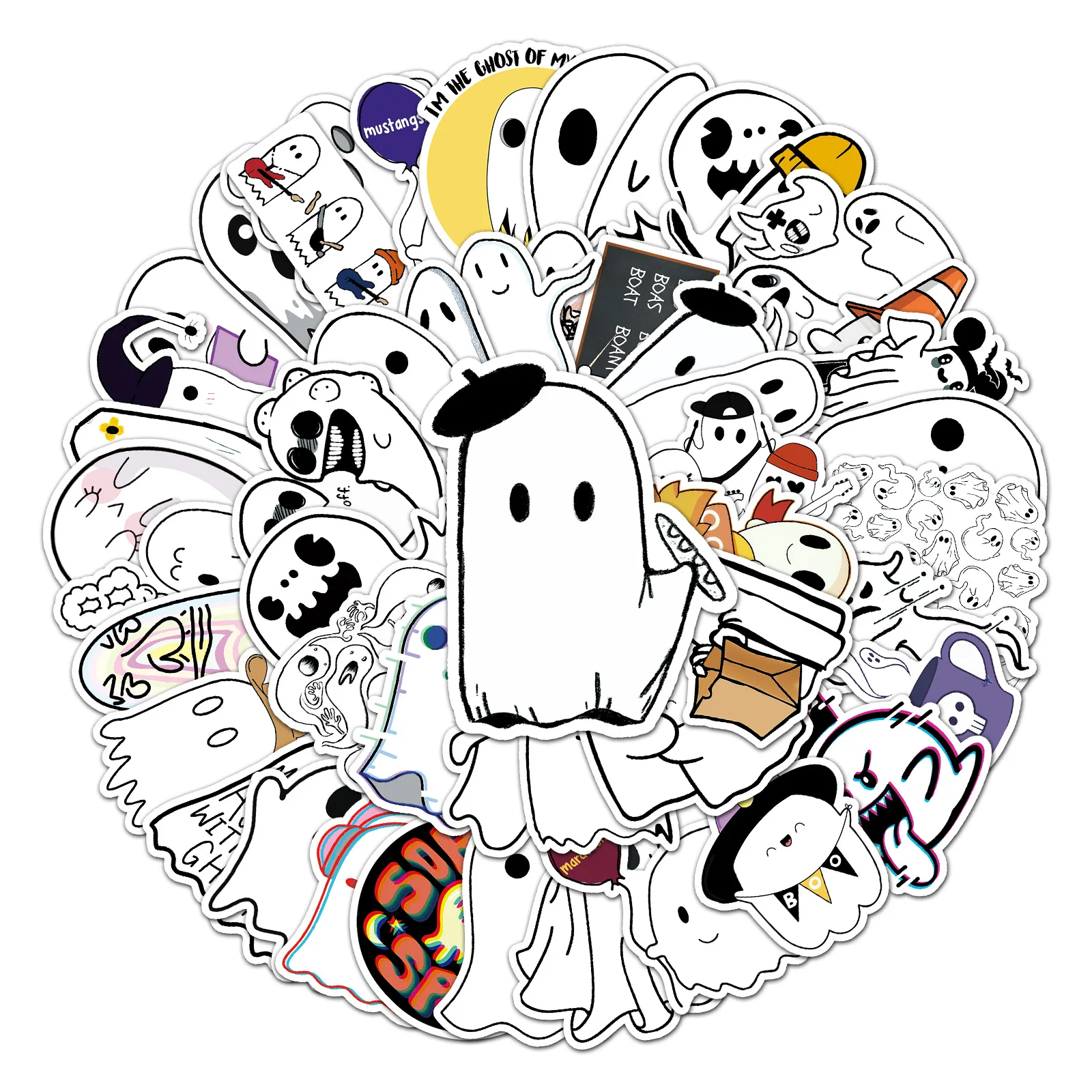 

50Pcs Cartoon Ghost Graffiti Stickers Toys DIY Motorcycle Car Skateboard Laptop Water Cup Luggage Decal Kids Gift