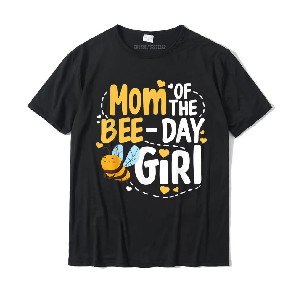 

Mom's Bee Day Girl Funny Bee Lover Birthday Dress T-shirt Cute Street Men's Top Fashion Breathable Round Neck T-shirt