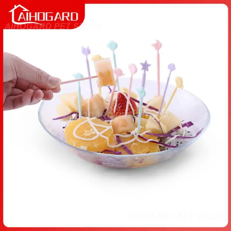 

Новинка, десерт для закуски, украшение для коробки, одна коробка, вилка для фруктов, креативное детское украшение для тортов, зубочисток, мил...