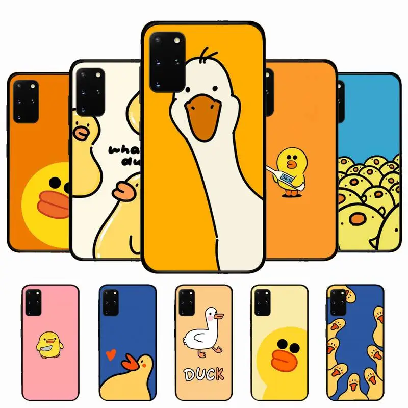 

Cute Duck Phone Case for Samsung S10 21 20 9 8 plus lite S20 UlTRA 7edge