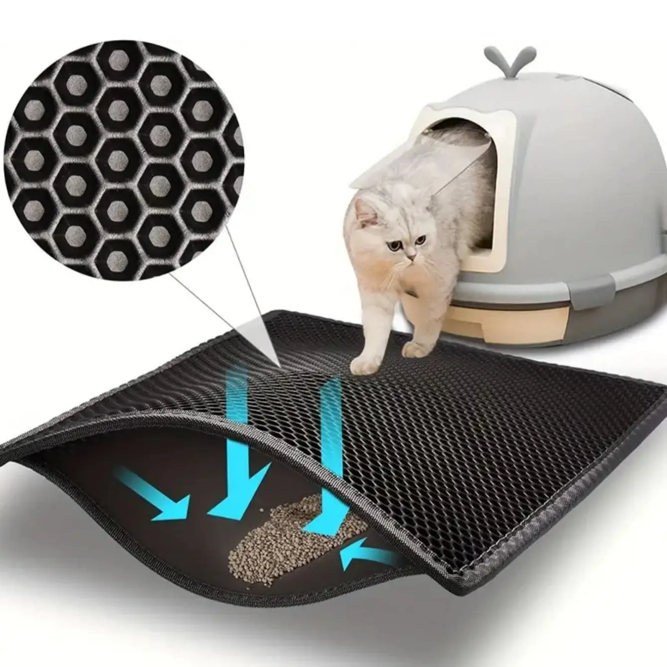 Mat Non-slip Sand Cat Washable Bed Mat Clean Pad Free Pet To