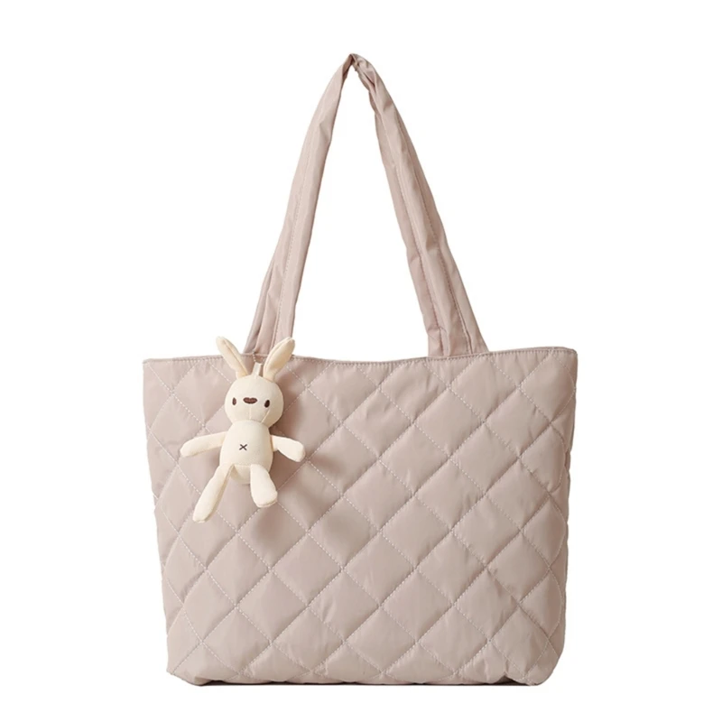 E74B Сумки через плечо с нейлоновой подкладкой и стеганой Женская сумка-шоппер