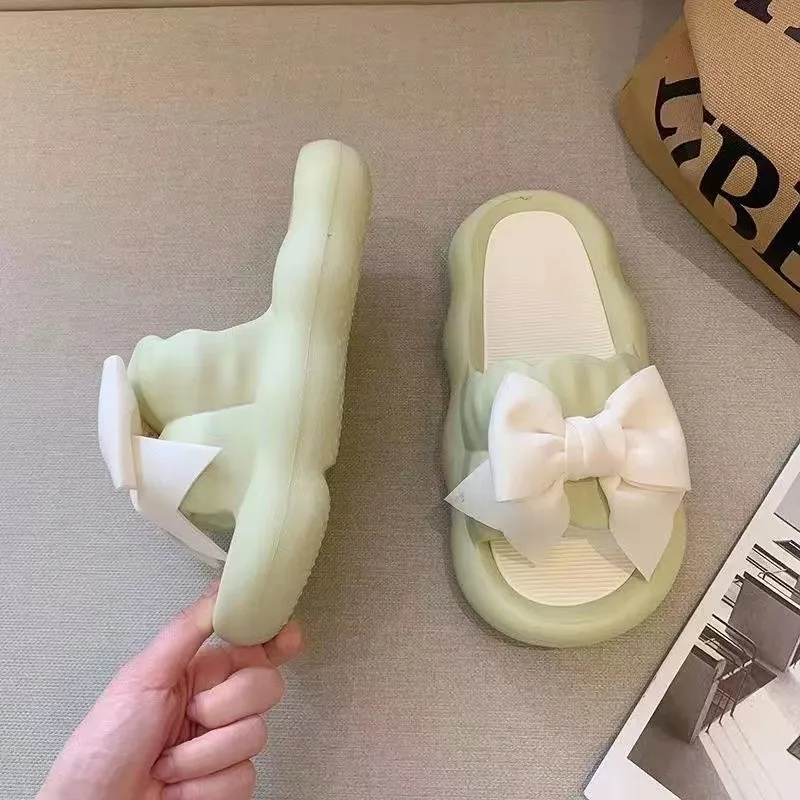 Women Platform Sandals Flat Eva Slippers Kawaii Soft Sole Light Comfortable and Elegant Flip Flops Shoes Round Toe Beach Fashion