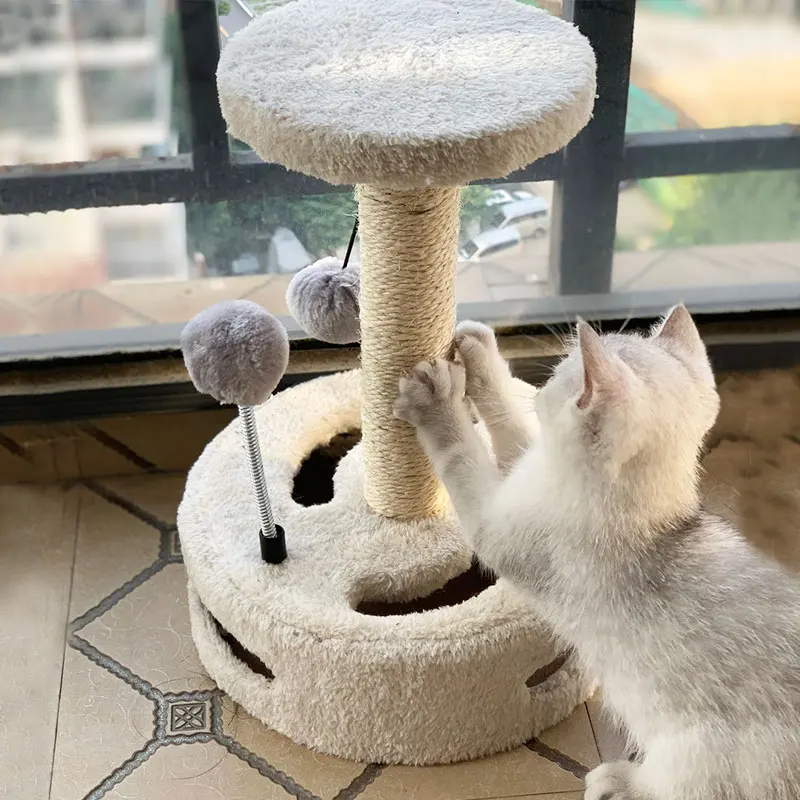 Cat climbing rack small cat nest grab board tree one column toy pet products toys interactive |