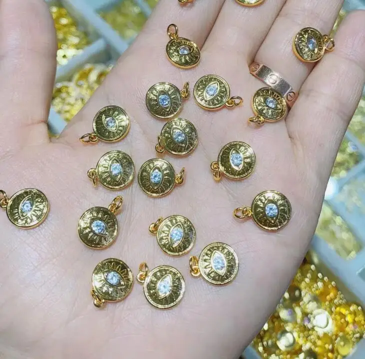 

Женский Круглый Кулон, красно-синий цвет, 2 шт., ожерелье ручной работы, аксессуары для ювелирных изделий, оптовая продажа, df3s