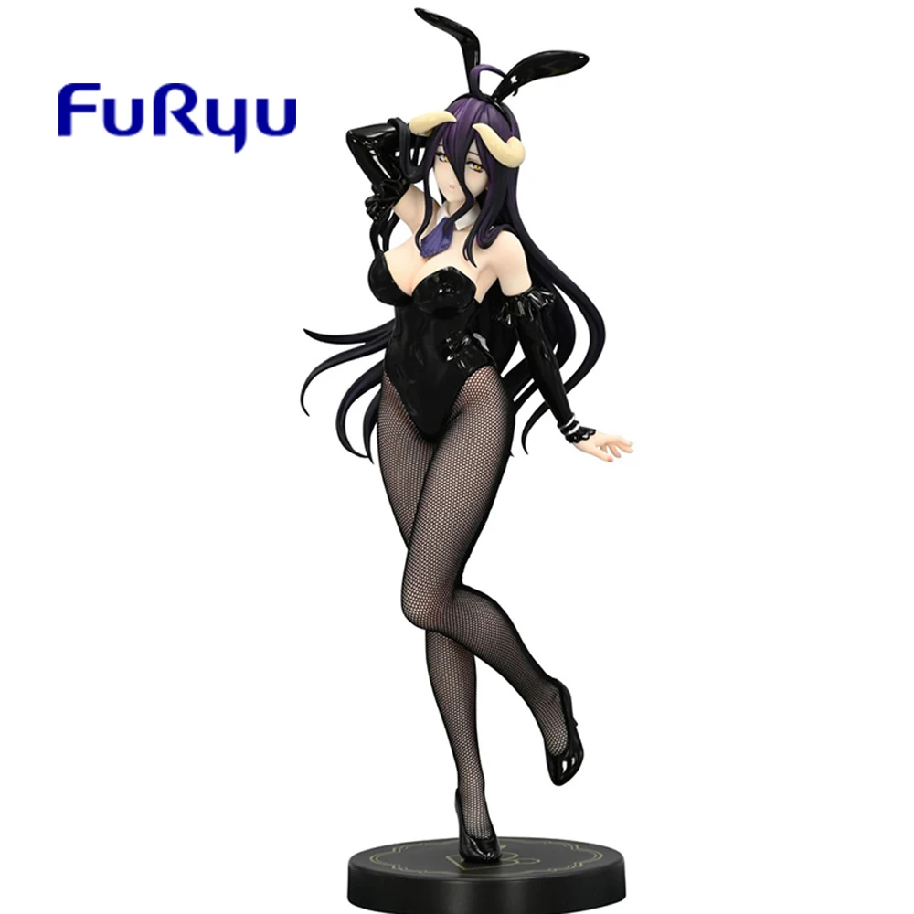 Оригинальные кролики FuRyu BiCute Overlord Albedo Bunny Girl Black ver. Kawaii аниме фигурка модель
