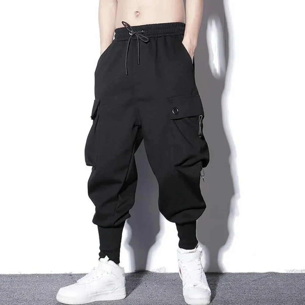 

Брюки-карго мужские свободного покроя, уличные повседневные штаны до щиколотки в стиле хип-хоп, модная уличная одежда
