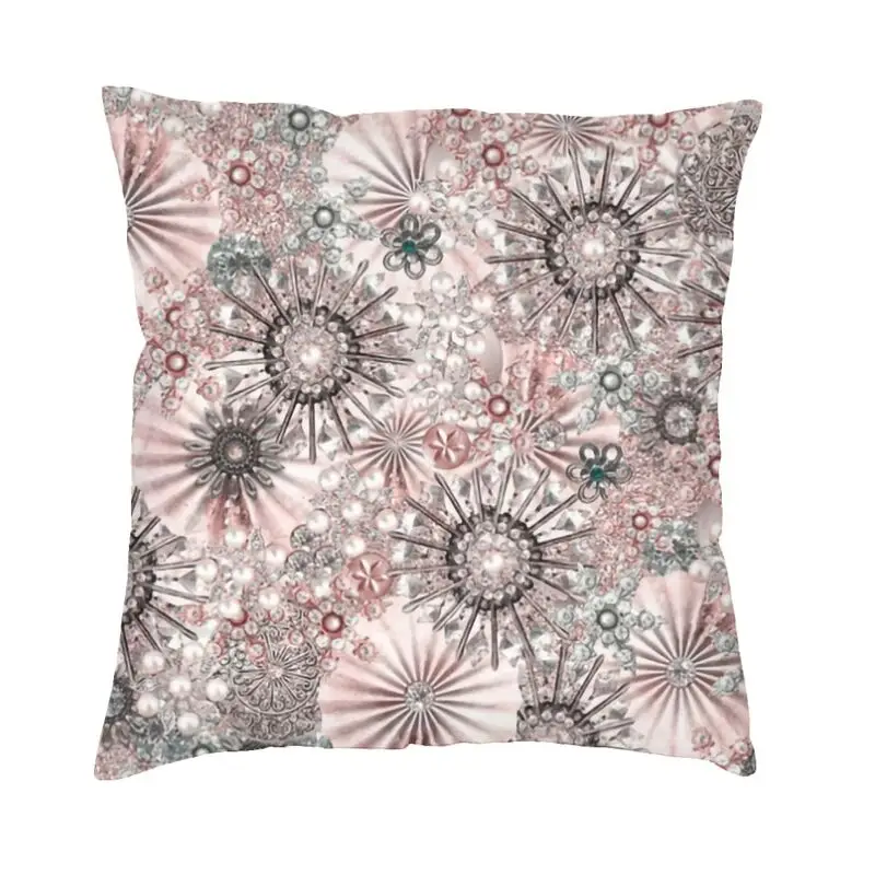 

Роскошные украшения из розового золота, декоративные наволочки для подушки, чехол для салона, блестящие наволочки с бриллиантами, наволочк...