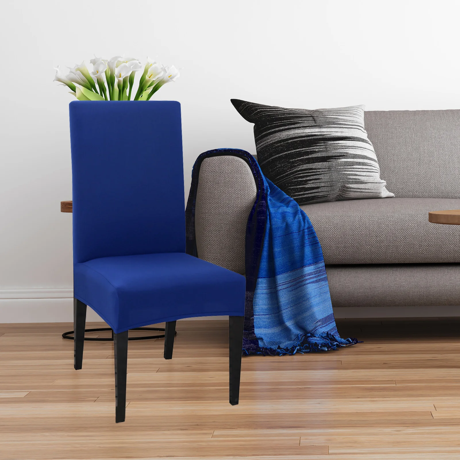 Эластичные чехлы на кресла чехол для обеденных стульев с высокой спинкой