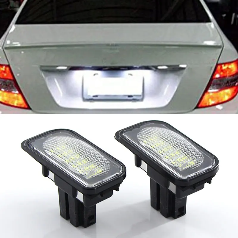 

2pcs White Led License Plate Light For Mercedes Benz W203 Car Number Plate Lamp For Benz W203 4Door 2001-2007