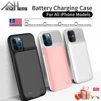 pinzheng battery charger case for iphone 7 8 6 6s plus charging case for iphone x xs 12 11 pro max portable power bank charger