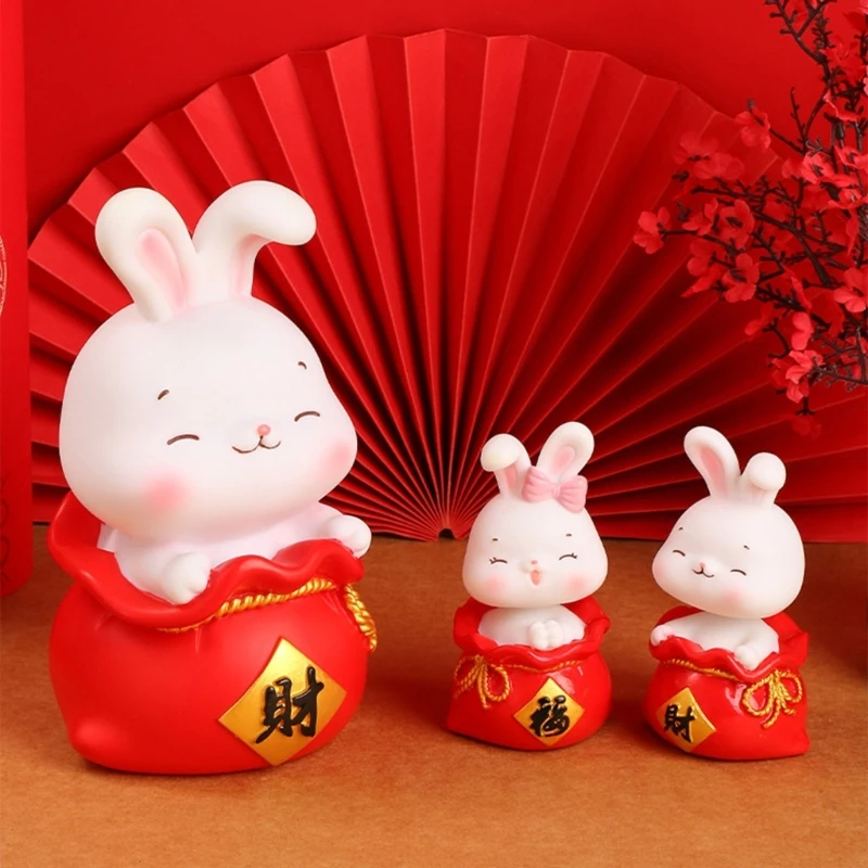 

2023, Китайский кролик, талисман, копилка, органайзер для хранения денег, контейнер для монет, бумаги, монеты, организации, принадлежности