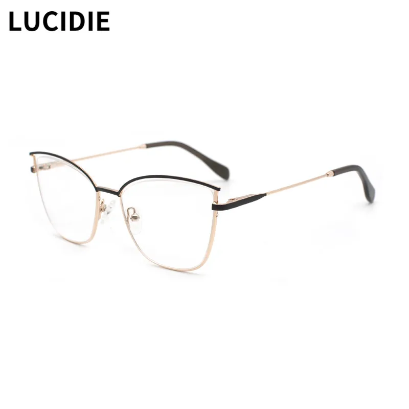 

LUCIDIE Cat Eye New Super Light Metal Alloy Eyeglasses Women Retro Myopia Optics Prescription Lady Glasses Frame Eyewear TL3546