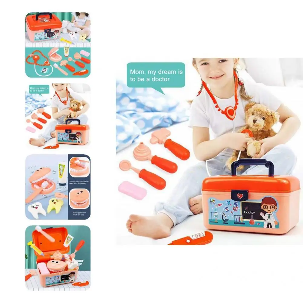 

1Set Useful Nurse Injection Stethoscope Doctor Toy Doctor Kit Toy Polished Edges Lightweight
