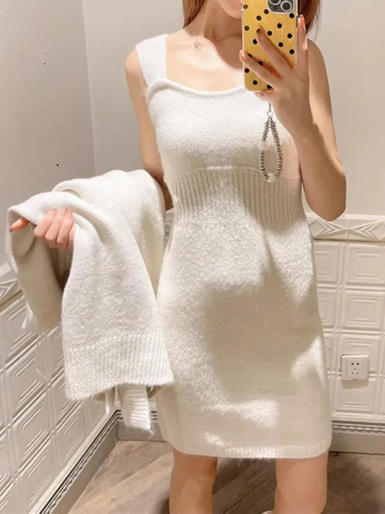 Элегантные японские женские костюмы на бретельках тонкое простое трикотажное