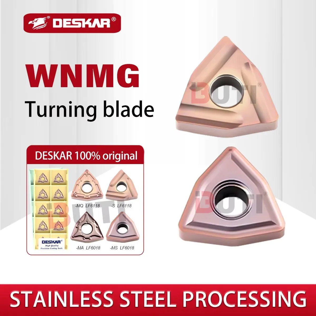 

DESKAR 100% оригинал WNMG 080404 WNMG 080408 LF6018 LF6118 MA JMS R-S L-S Слот типа с ЧПУ Внешний круг Персиковые токарные пластины