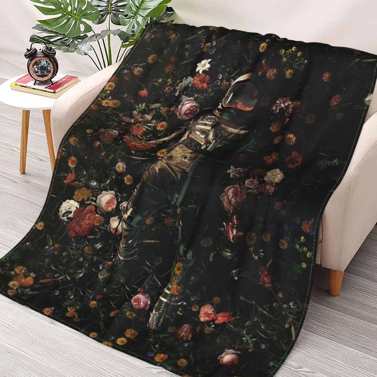 

Garden Delights Throws Blankets Collage Flannel Ultra-Soft Warm picnic blanket bedspread on the bed