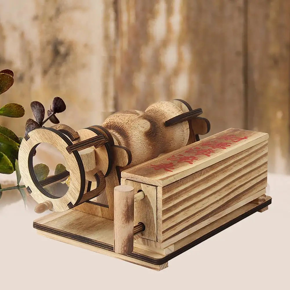 

Wood Popcorn Machine Smooth Texture Exquisite Workmanship Eco-friendly Realistic Sensory Toy Wooden Popcorn Machine for Home