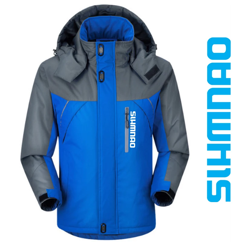 

Зимний водонепроницаемый рыболовный костюм, ветрозащитное плотное пальто, Мужская плюшевая изоляция с капюшоном, куртка для уличного спорта и альпинизма