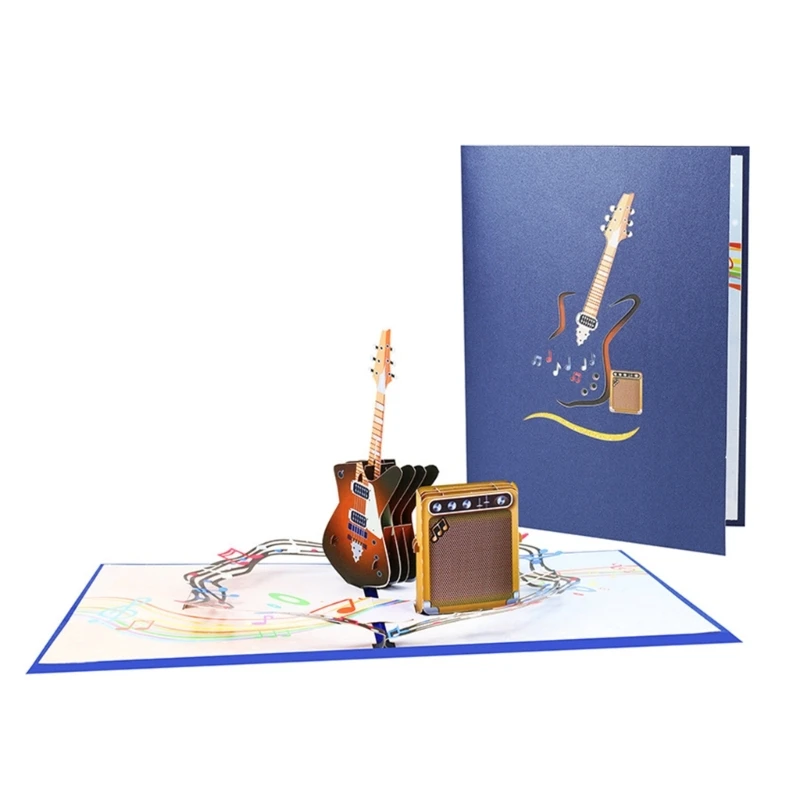 Lifelikes Guitar 3D поздравительная открытка портативный подарок для музыкантов и