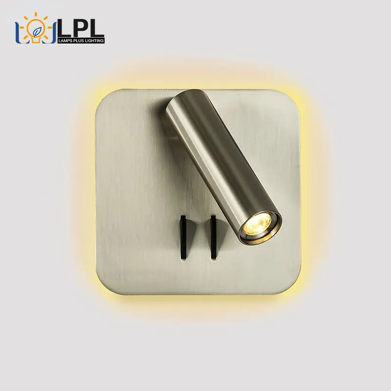 

Minimalist Led Wall Light with Spot Aluminum Rotation Adjustable Reading Sconce for Bedside Staircase Aisle Corridor