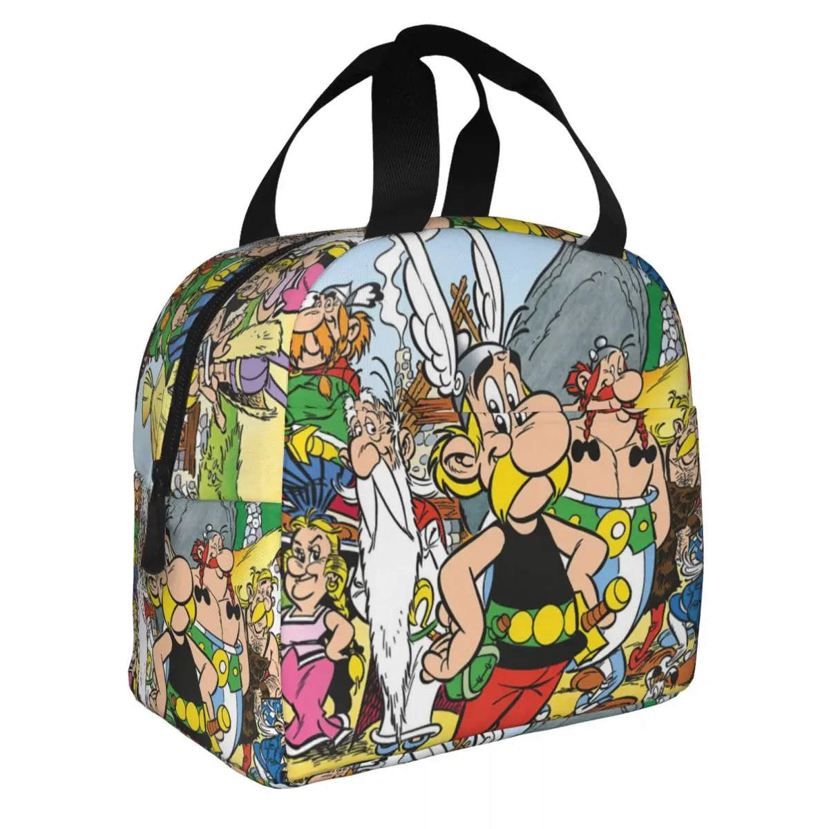 Asterix Obelix Lunch Bento Bags Portable Aluminum Foil thickened Thermal Cloth Lunch Bag for Women Men Boy