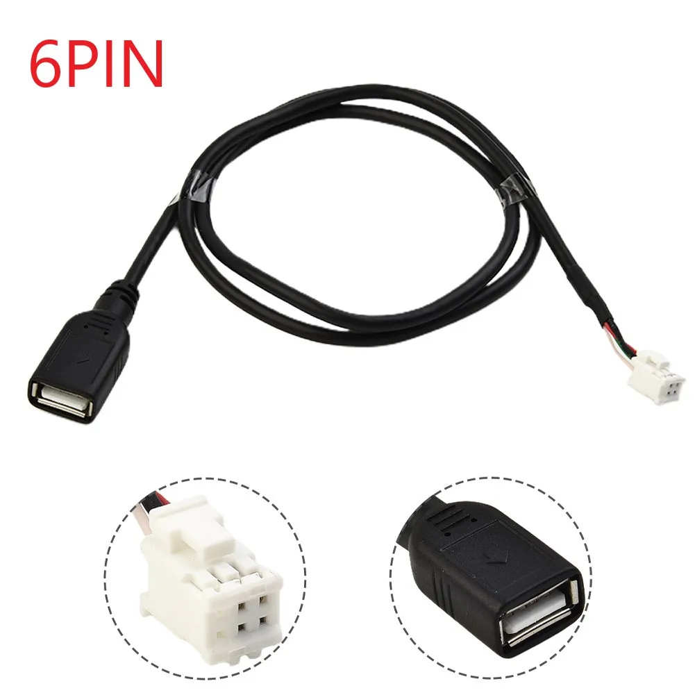 

USB-разъем для кабеля-удлинителя, Удлинительный кабель для Android, автомобильного радио, стерео, 4pin/6pin, автомобильные аксессуары для электроники