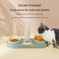 dog double bowl automatic pet bowl feeder cat drinker cat basin dog bowl cat bowl cat supplies water dispenser