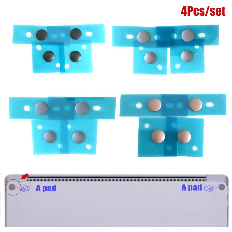 

4Pcs/set Anti-skid Rubber Foot New Bottom Case Foot Pad For Microsoft Surface Laptop 3 4 Rubber Feet Black Blue Silver Gold
