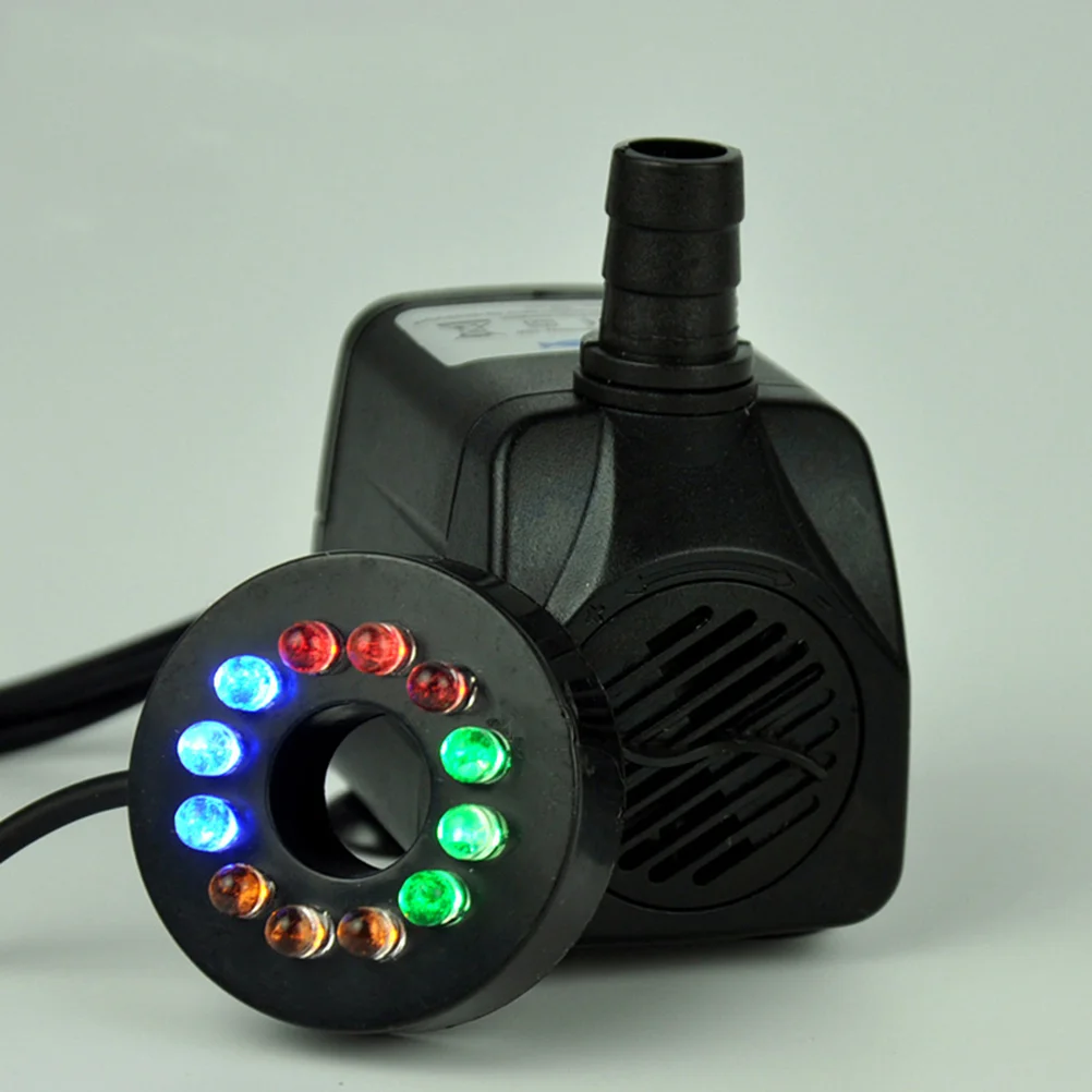 

3/5/10//25W Powerful Submersible Water Pump With LED Light Adjustable Water Flow For Fountains Ponds Aquarium Fish Tank Statuary