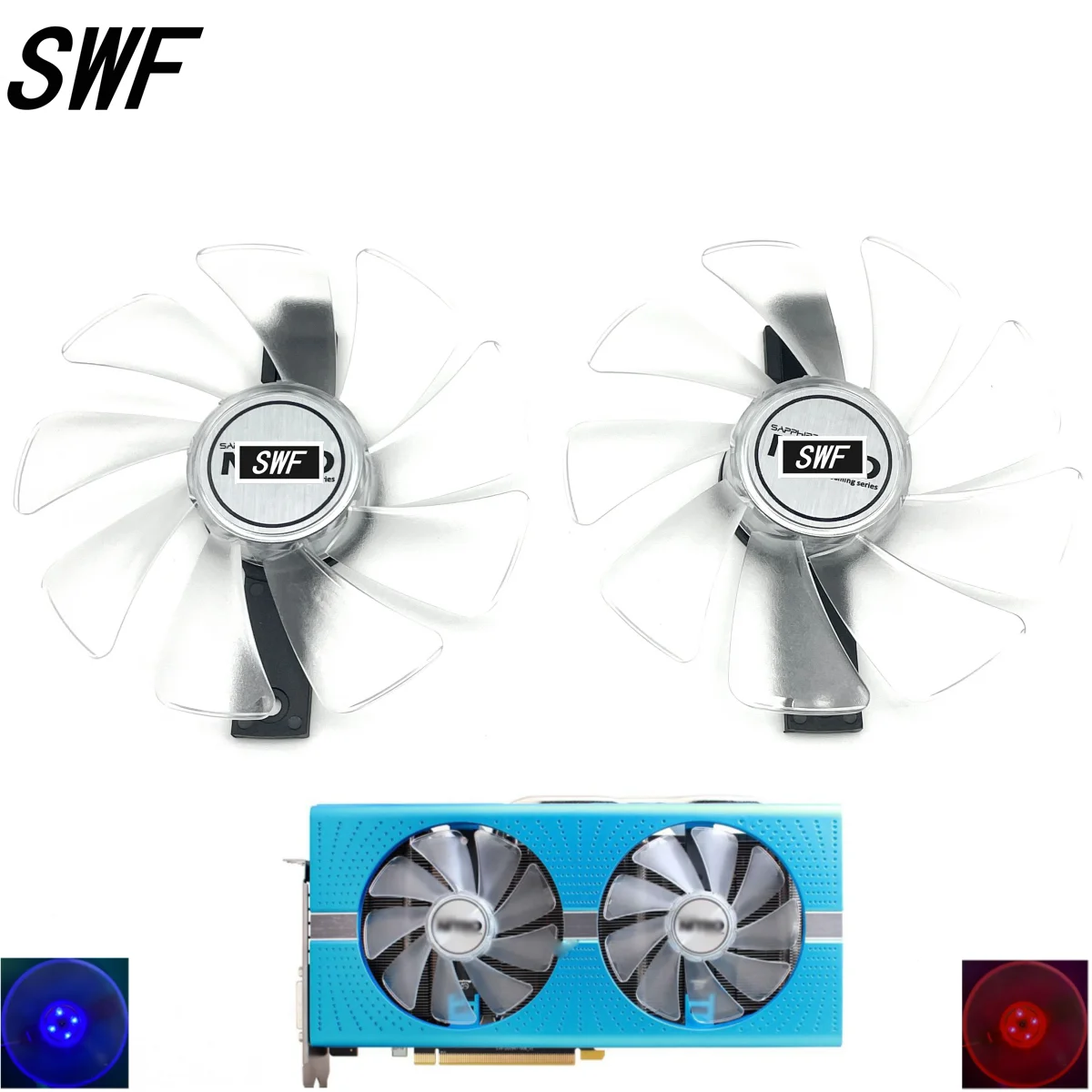

New CF1015H12D FD10015M12D Cooling Fan For Sapphire RX470 RX590 RX580 RX480 RX570 NITRO Special Edition Graphics Card Cooler Fan