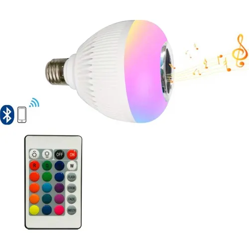 

Qenos Bluetooth speaker smart LED Bulb lamp-music Bulb