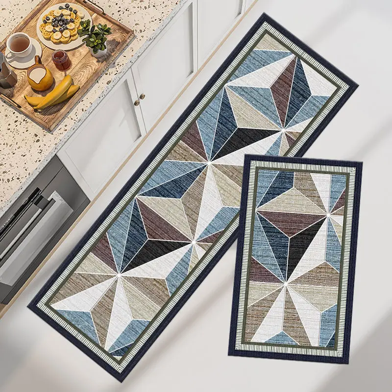 

Kitchen Floor Mat Kitchen Rug Living Room Rug Balcony Hallway Carpet Bathroom Washable Anti-slip Mat Home Decor Entrance Doormat