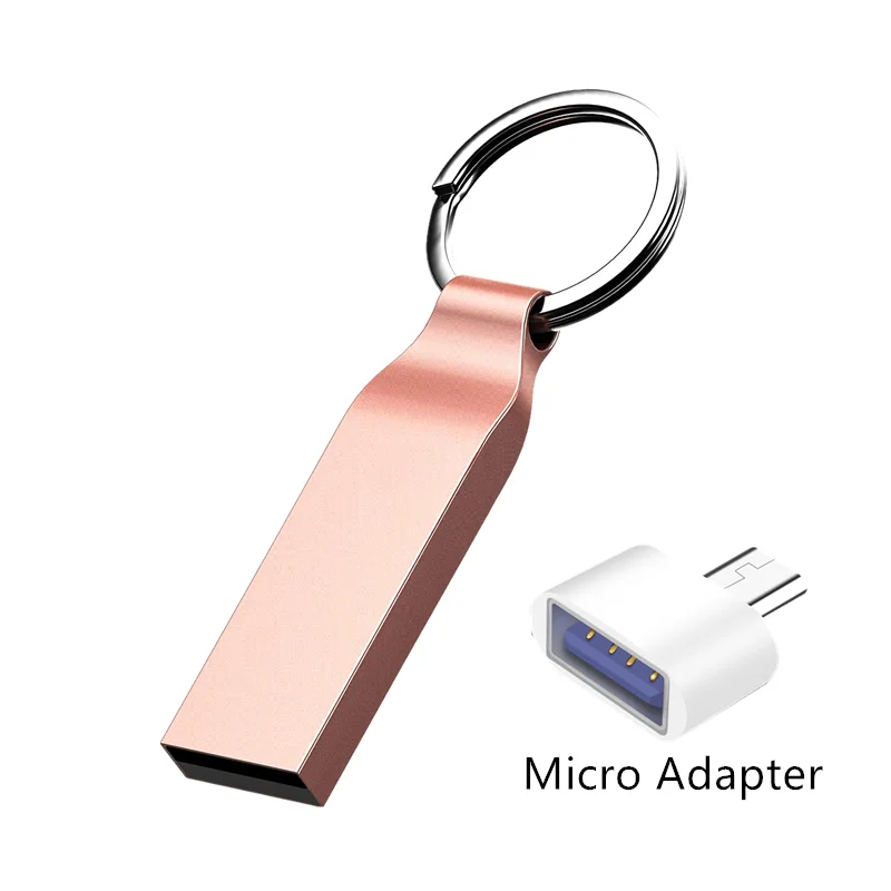 Металлический водонепроницаемый Usb-флеш-накопитель 2 в 1 Type-c Usb 0 объемом 16 ГБ 32 64 128
