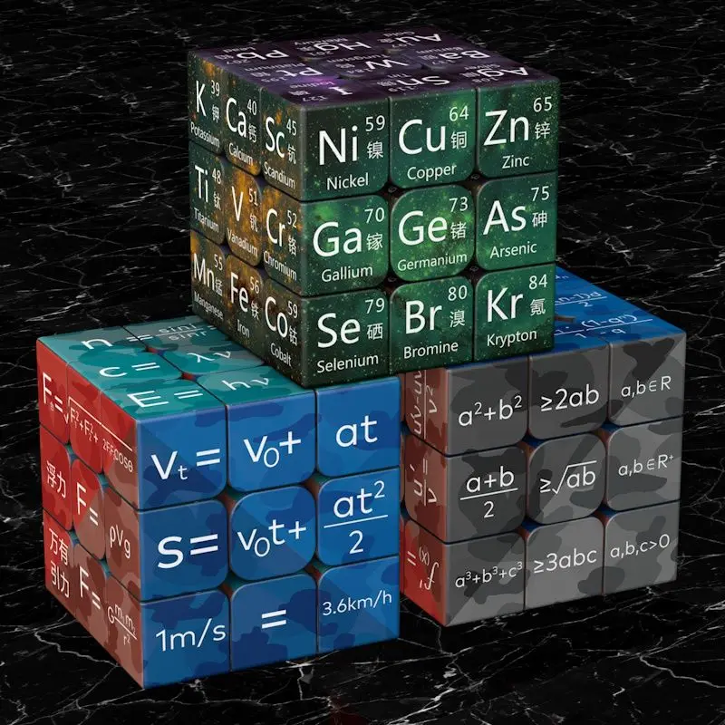 

3x3x3 Puzzle Cube Packing Cubes Student Maths Chemistry Elements Physics Formulae 3x3 Magico Cubo Funny Toys Speedcube 3x3