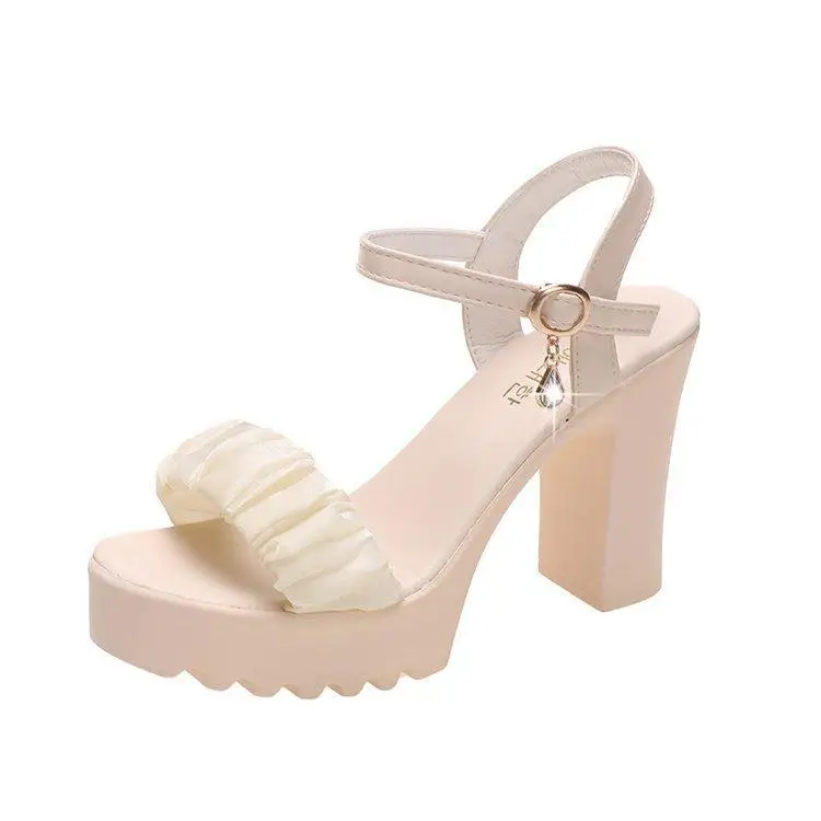 Новинка 2025 женские туфли-лодочки на высоком каблуке сандалии элегантные с поясом