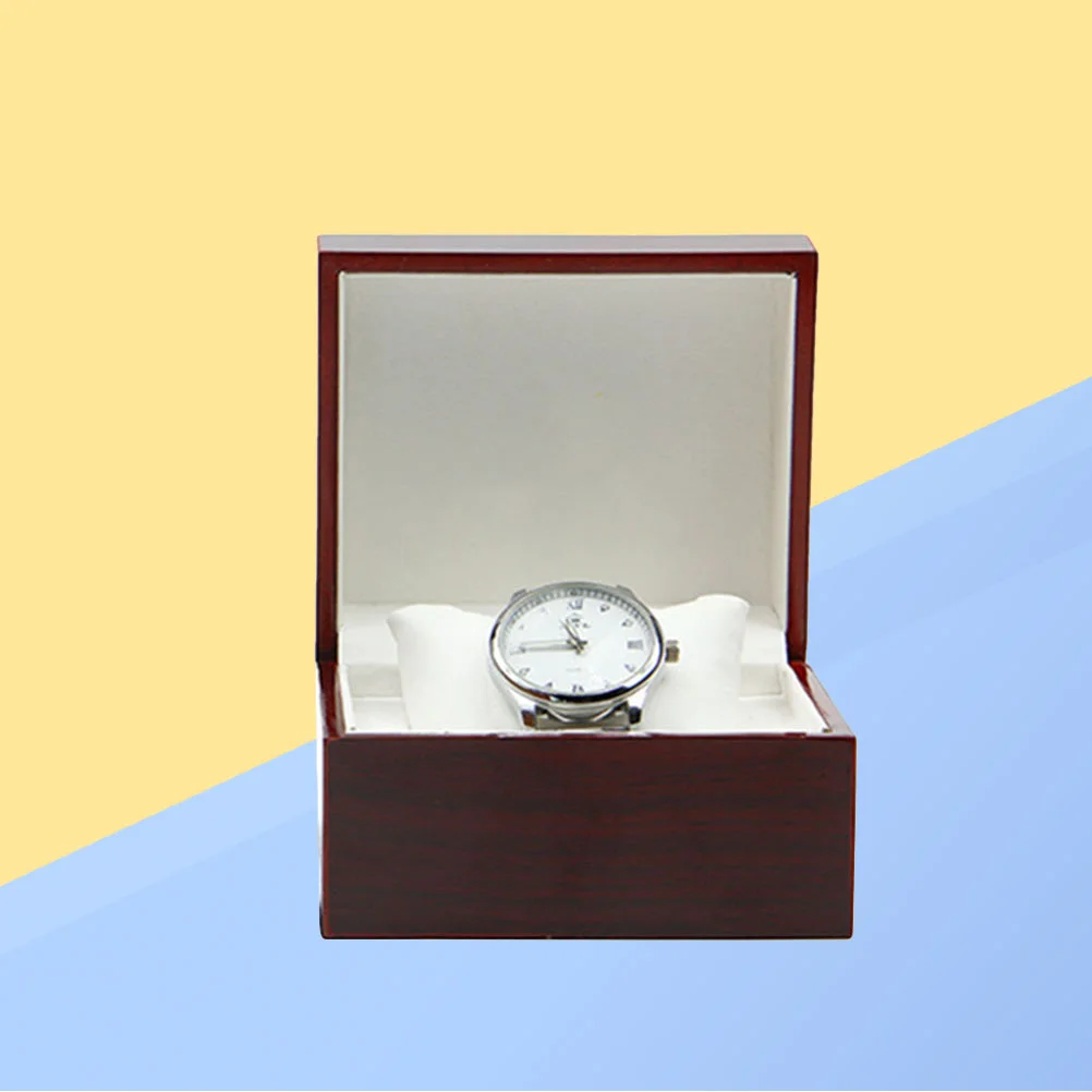 

Watch Box Case Display Gift Wood Ring Storage Wooden Store Holder Jewelry Boxes Single