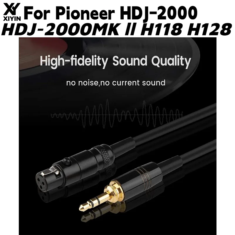 Фото Сменный пружинный кабель для наушников 6.35 мм на Mini XLR 3-контактный для Pioneer HDJ-2000 HDJ-2000MK Il H118 H128, запчасти для ремонта гарнитуры. №5