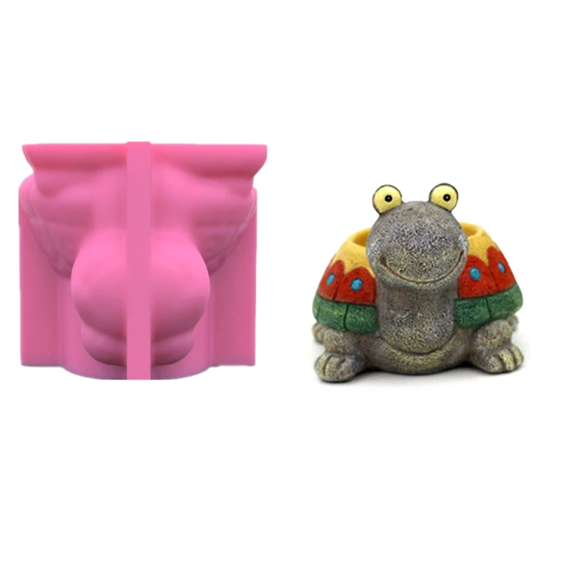 Силиконовая форма для плантатора черепаха суккулента растения горшок смола