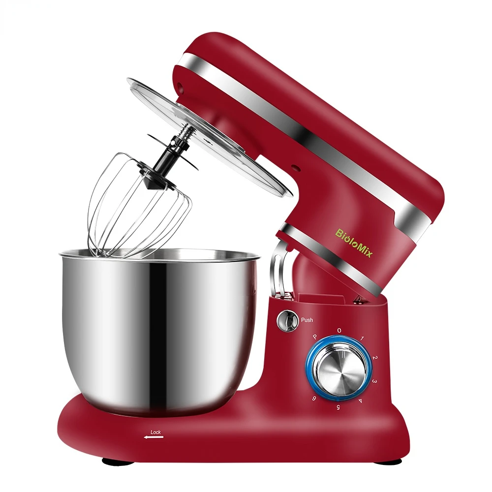 

Local Delivery BioloMix 5L Stand Mixer 6-speed Kitchen Blender Cream Egg Whisk Cake Bread Dough Kneader Food Mixer