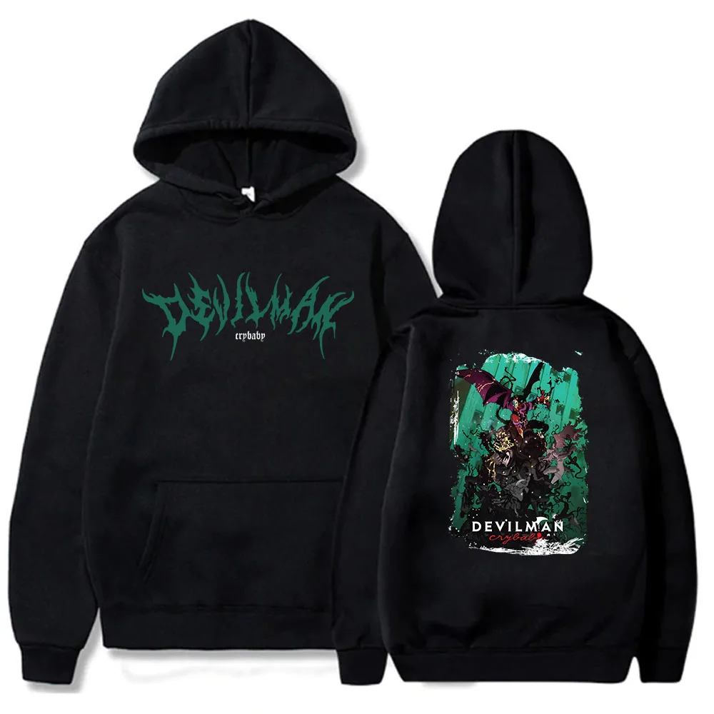 

Debiruman Kuraibeibi Grunge Border Anime Hoodies Boys Devilman Crybaby Sweatshirts Manga Y2k Clothes Kids Tops Girls Clothing