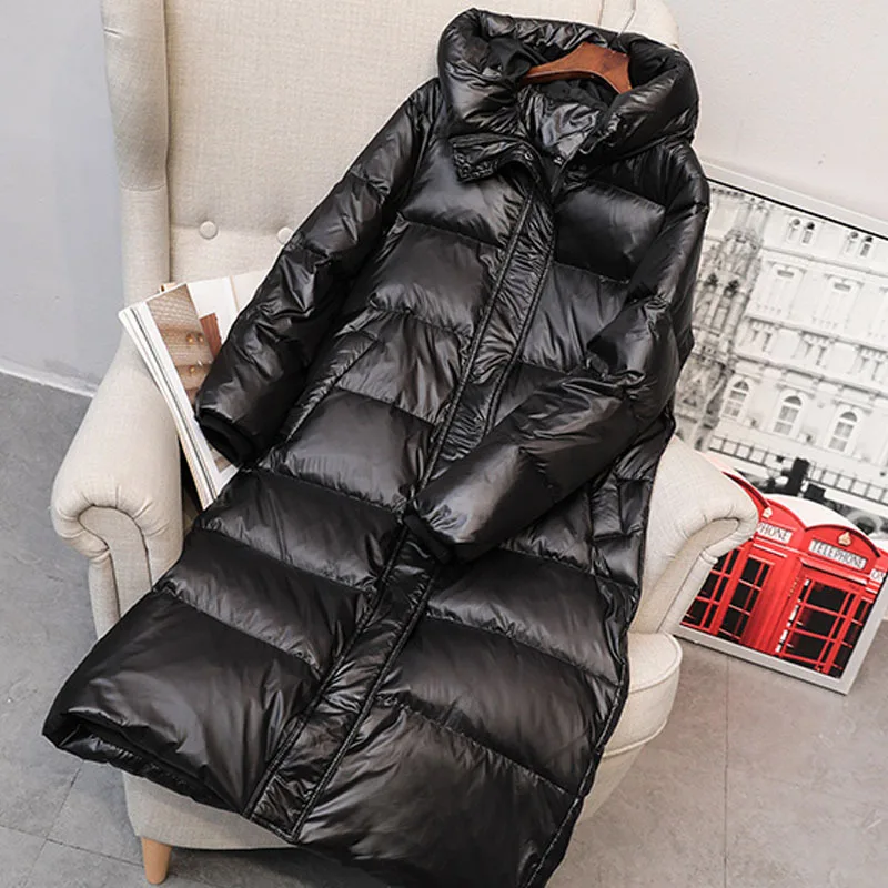

Thick Puffer Parkas Coat Quilted Jacket Women Hooded Autumn Winter Fleece Pink Padded Coats Lamb Wool Black Outwear Coat Maxi