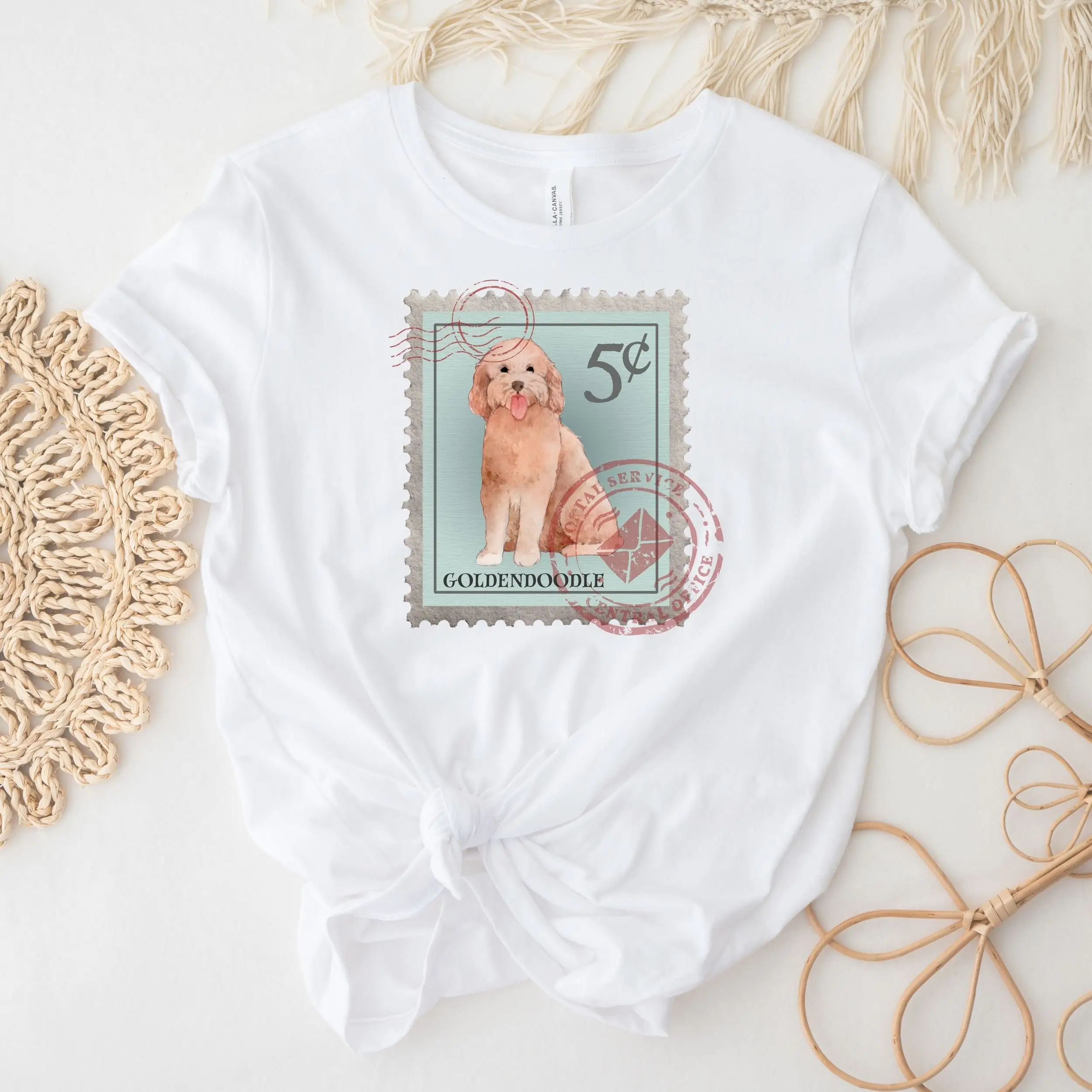 Goldendoodle футболка почтовая печать мама папа собака любимый золотой рисунок s