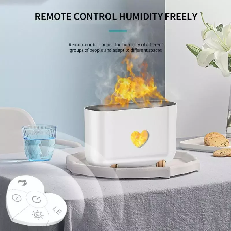 Oil Diffuser with Touchable Flame Special Effect Light Aromatherapy Diffuser Baby Cool Mist Humidifier for Home Office